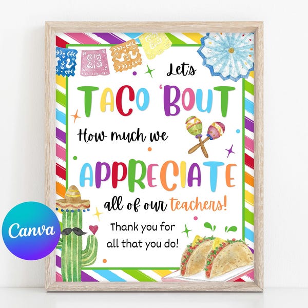 Taco Theme Staff Appreciation - Etsy
