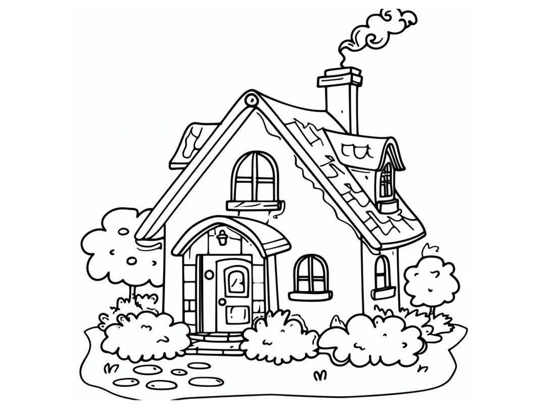 Black and White House Clipart - 12 High Quality Jpgs - Instant Download ...