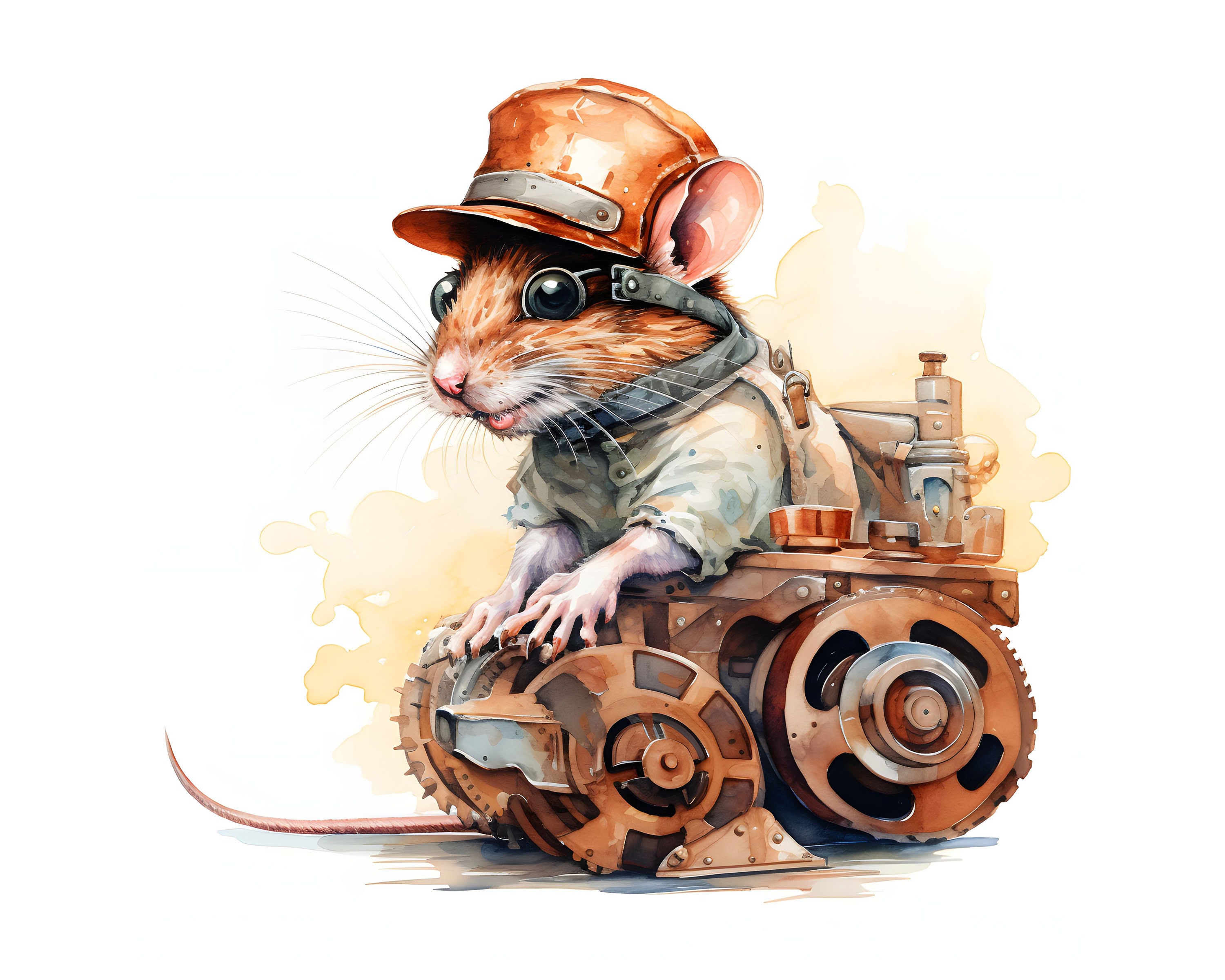 Steampunk Rat Clipart 12 High Quality Jpgs Instant Download Card Making ...