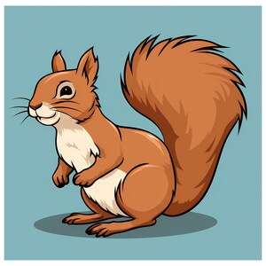 cartoon squirrel clipart - 12 High Quality JPGs - instant Download - Card Making, invitations, journals, Scrapbooking, Junk journals