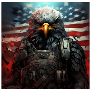 military eagle clipart - 12 High Quality JPGs - instant Download - Card Making, invitations, journals, Scrapbooking, Junk journals
