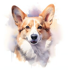Corgis Clipart - 12 hochwertige JPGs - sofortiger Download - Card Making, Einladungen, Journals, Scrapbooking, Junk journals