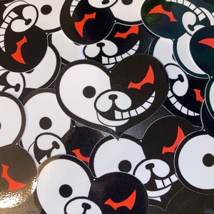Monokuma Danganronpa Heart Vinyl Sticker