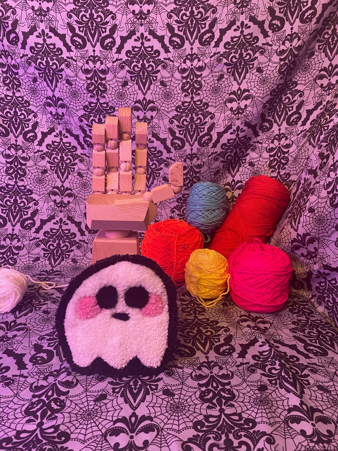 Tiny Cute Halloween Rug Tufted Ghost Etsy