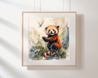 A New Friend | Printable Digital Wall Art | Ink and Wash Painting | Digital TV Art | Digital Download