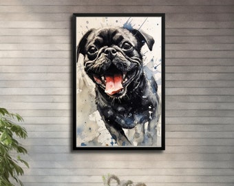 Happy | Printable Digital Wall Art | Oil Painting | Digital TV Art | Digital Download