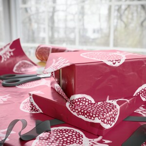 Pomegranate Large Wrapping Paper in Viva Magenta Pink in The Coastal Collection
