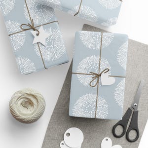 Urchin Coastal Wrapping Paper in French Blue in The Coastal Collection
