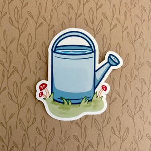 Adesivo per annaffiatoio a forma di fungo - Grazioso adesivo naturale per bottiglie d'acqua, computer portatili, album, quaderni, diari e organizzazione