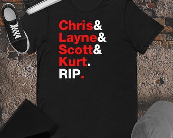 Grunge Icons Memorial T-Shirt, RIP Shirt
