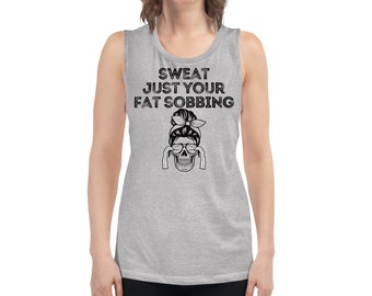 DAMEN GYM SHIRT Sweat Schluchzen Schwarz Damen Muskel Tank