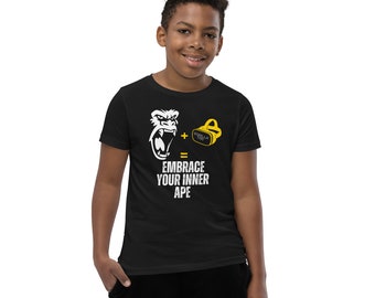 GORILLA TAG  -Embrace your Inner Ape Scream Youth Short Sleeve T-Shirt