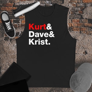 Kurt - Dave and Krist T shirt Nirvana Icons shirt Essential Top band Name tee Rock Band Music T-Shirt Custom Icons Name shirt