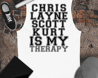 Grunge ist mein Therapie Muskel Shirt