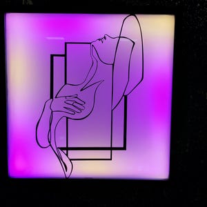 3 Pieces Abstract Wall Art | Led Wall Art | Woman Wall Art | One Line Wall Art | Feminen Wall Art |  Wall Decor | Led Wall Decor | Best Gift