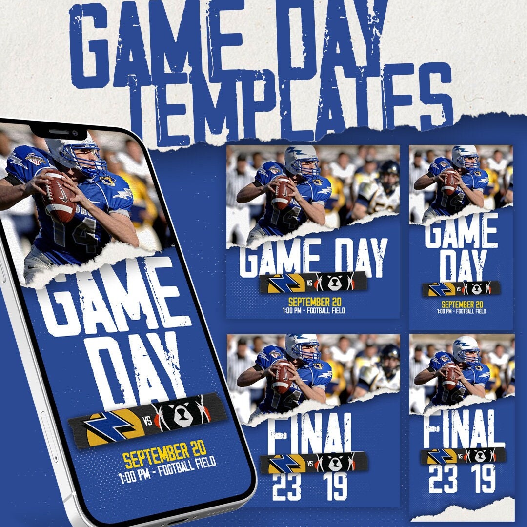 Customizable Digital Download Sports Game Day Instagram Social Media Customizable Digital Download Sports Game Day Instagram Social Media
