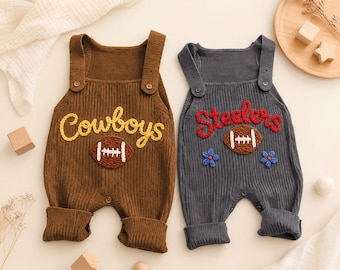 Conjunto de fútbol personalizado para bebé, pelele de fútbol para bebé, regalo para amantes del fútbol.