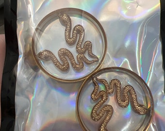 45mm Plugs Gold Snakes