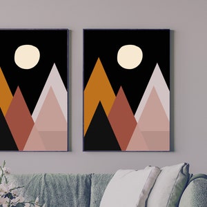 Minimalist Neutral Boho Art Neutral Boho Printable Wall Art Decor Mid Century Modern Wall Art Print Digital Download