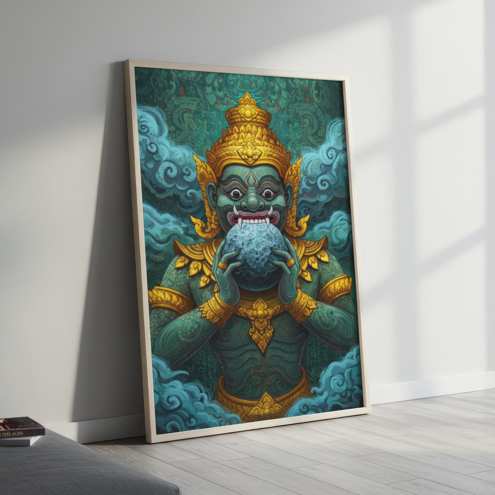 Khmer Yeak Rahu Giant Poster | Khmer Art, Cambodia Poster