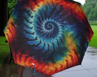 Tie-Dyed Spiral Galaxy Umbrella