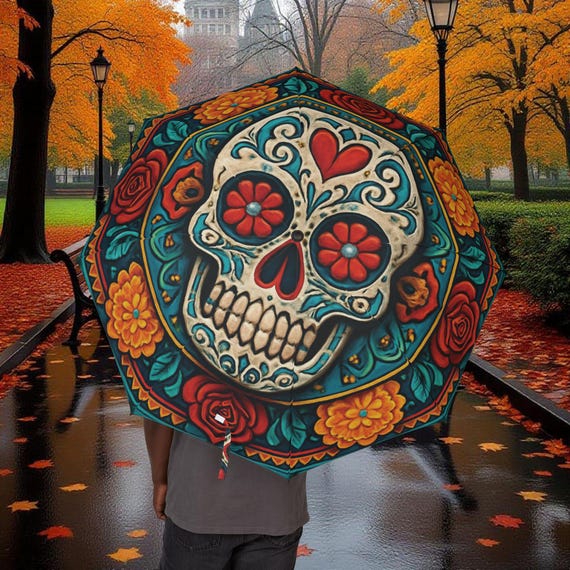 Calavera Foldable Umbrella