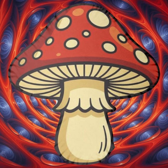 Magic Mushroom Shaped Pillow: Psychedelic Home Decor Cushion