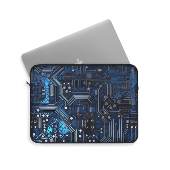 Blue Circuit Laptop Sleeve
