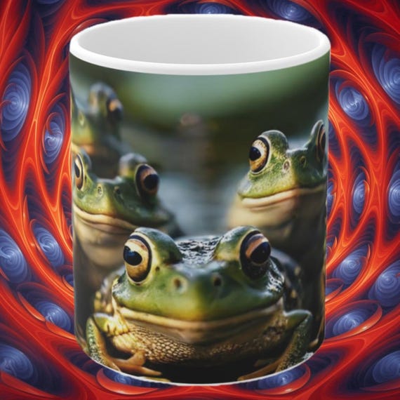 Frog Mug: Whimsical Ceramic Coffee Cup, 11oz