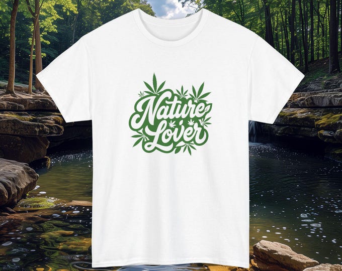Featured listing image: Nature Lover cannabis leaf T-Shirt | Botanical Cannabis Shirt