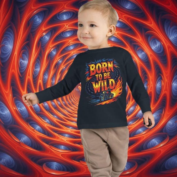 Born to be Wild Fun Long Sleeve Tee for Kids