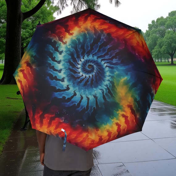 Tie-Dyed Spiral Galaxy Umbrella