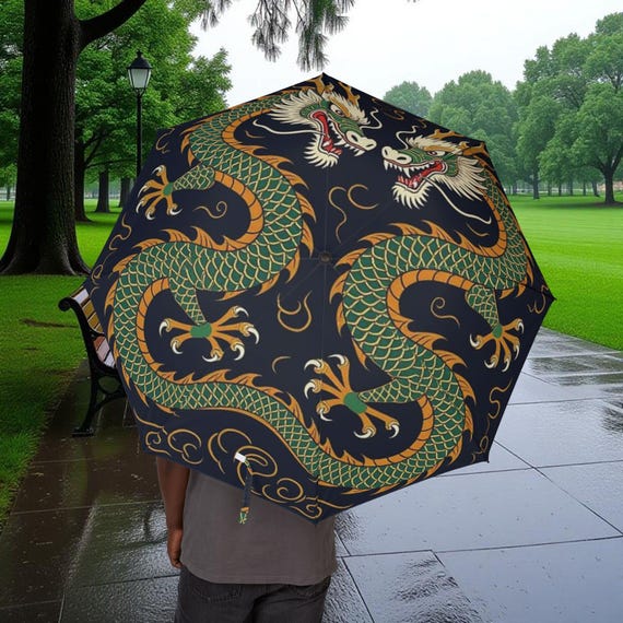 Double Dragon Design Umbrella