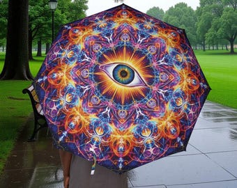 Psychedelic Eye Mandala Umbrella