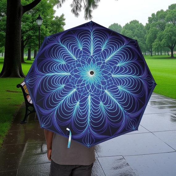 Blue Mystic Mandala Umbrella