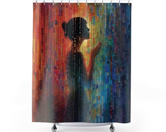 Mosaic Silhouette Shower Curtain