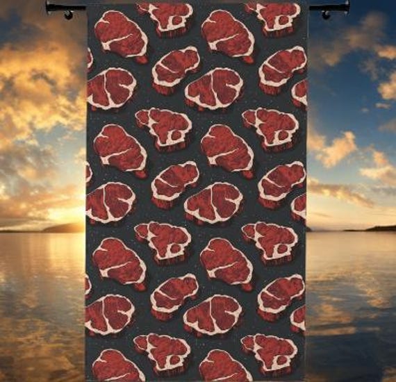 Meat themed Window Curtain (1 Piece)