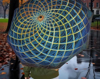 Fibonacci Spiral Sacred Geometry Umbrella