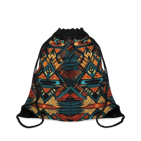 Tribal Boho Drawstring Bag