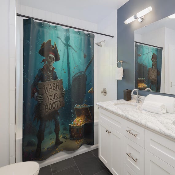Wash Your Booty Shower Curtain