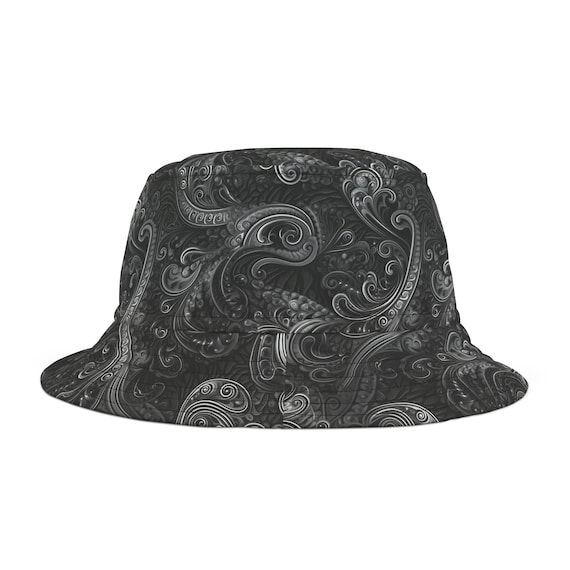 Gray Paisley Bucket Hat