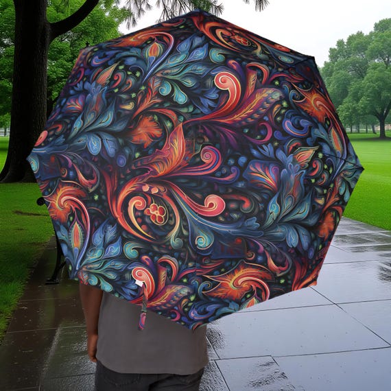 Paisley Floral Print Parasol