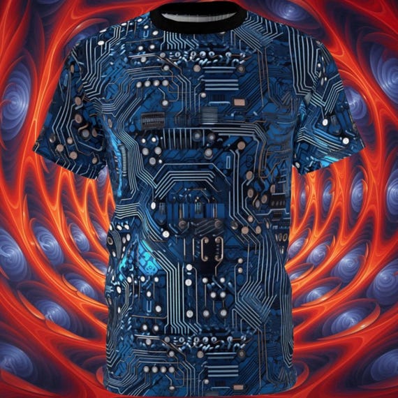 Blue Circuit AOP T-Shirt