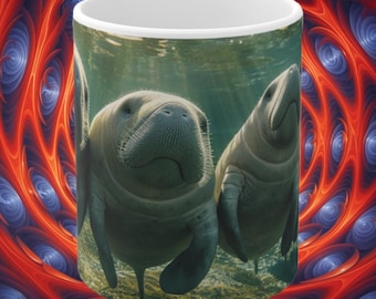 Manatee Mug: Serene Marine Life Ceramic Mug (11oz)