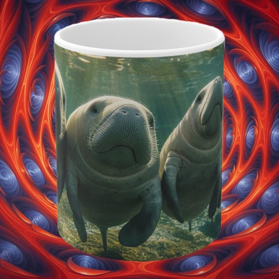Manatee Mug: Serene Marine Life Ceramic Mug (11oz)