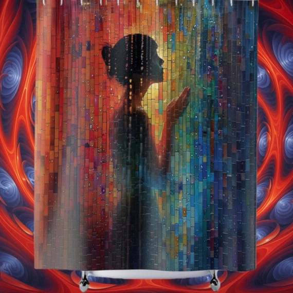 Mosaic Silhouette Shower Curtain