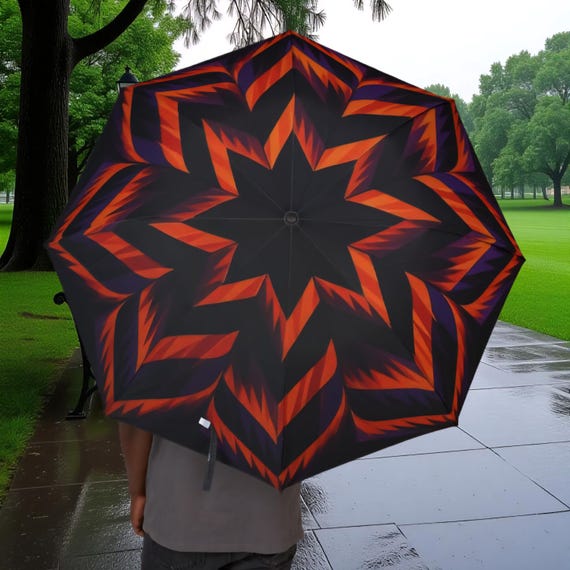Hira-Shuriken Umbrella: Ninja Star Style, Waterproof Polyester