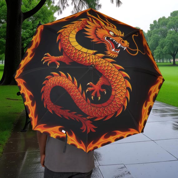 Fire Dragon Folding Umbrella