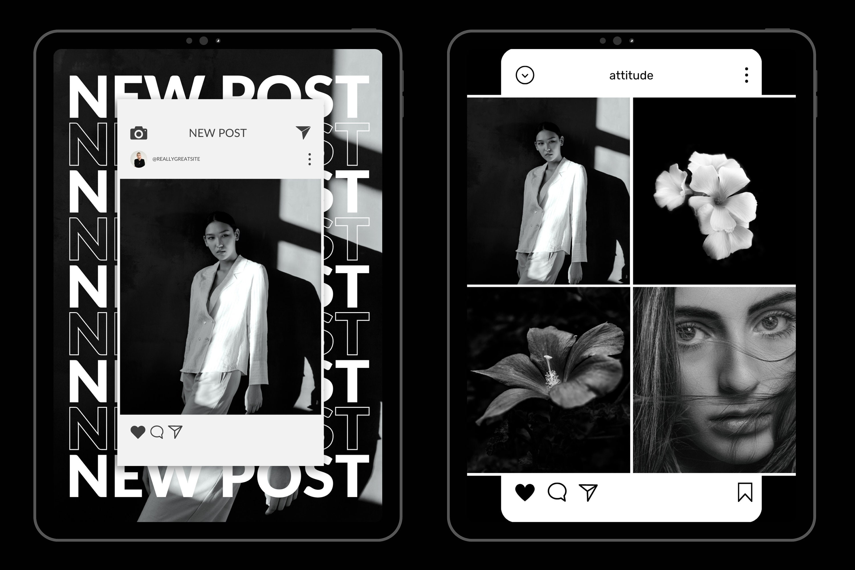 150 Instagram Templates Black Theme Aesthetic Instagram - Etsy