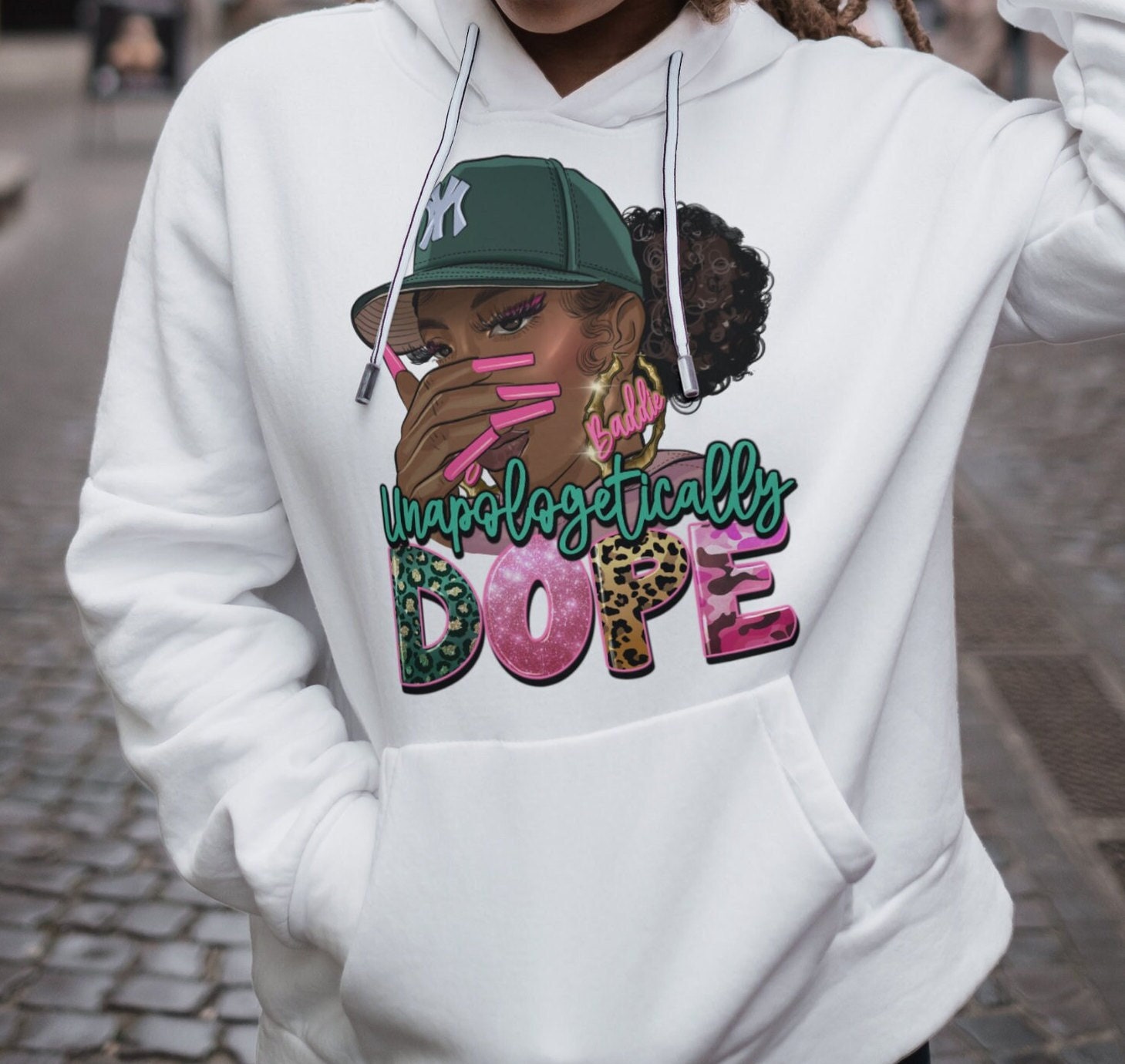 Dope pink hoodie top